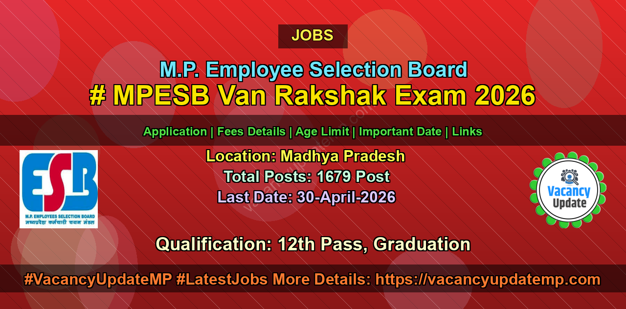 MPESB Van Rakshak Exam 2026 Online Form featured image