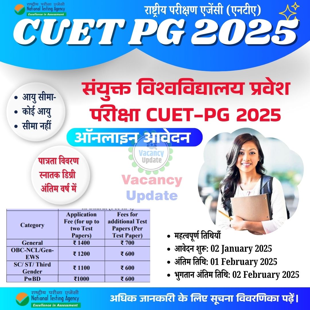 COMMON UNIVERSITY ENTRANCE TEST NTA CUET PG 2025